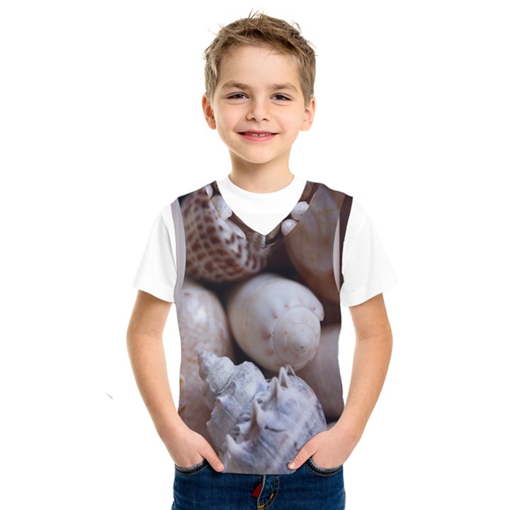 Beautiful Seashells  Kids  Basketball Tank Top