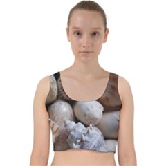 Beautiful Seashells  Velvet Racer Back Crop Top by StarvingArtisan