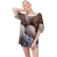 Beautiful Seashells  Oversized Chiffon Top by StarvingArtisan