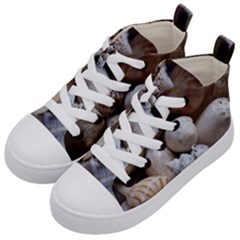 Beautiful Seashells  Kids  Mid-top Canvas Sneakers by StarvingArtisan