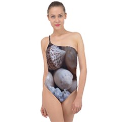 Beautiful Seashells  Classic One Shoulder Swimsuit by StarvingArtisan