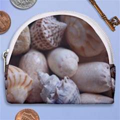 Beautiful Seashells  Horseshoe Style Canvas Pouch by StarvingArtisan