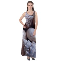 Beautiful Seashells  Sleeveless Velour Maxi Dress by StarvingArtisan