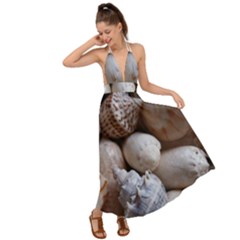 Beautiful Seashells  Backless Maxi Beach Dress by StarvingArtisan