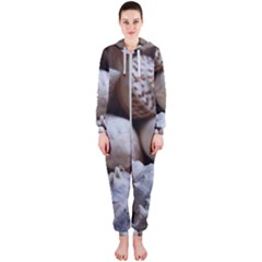 Beautiful Seashells  Hooded Jumpsuit (ladies)