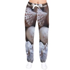 Beautiful Seashells  Women Velvet Drawstring Pants