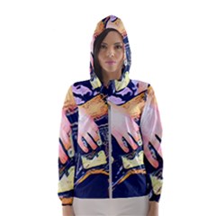 Stevie Ray Guitar  Women s Hooded Windbreaker