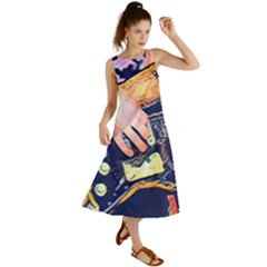 Stevie Ray Guitar  Summer Maxi Dress by StarvingArtisan