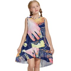 Stevie Ray Guitar  Kids  Frill Swing Dress by StarvingArtisan