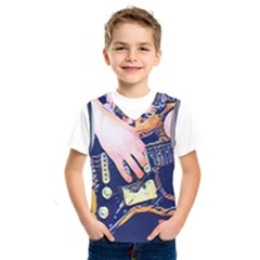 Stevie Ray Guitar  Kids  Basketball Tank Top by StarvingArtisan