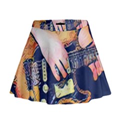 Stevie Ray Guitar  Mini Flare Skirt by StarvingArtisan