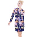 Stevie Ray Guitar  Button Long Sleeve Dress View1