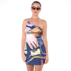 Stevie Ray Guitar  One Soulder Bodycon Dress by StarvingArtisan