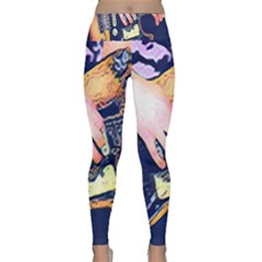 Stevie Ray Guitar  Lightweight Velour Classic Yoga Leggings by StarvingArtisan