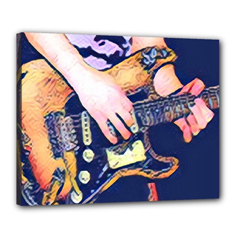 Stevie Ray Guitar  Canvas 20  X 16  (stretched) by StarvingArtisan