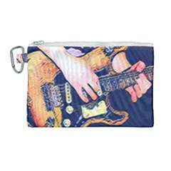 Stevie Ray Guitar  Canvas Cosmetic Bag (large)