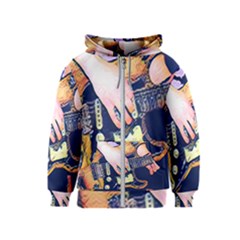 Stevie Ray Guitar  Kids  Zipper Hoodie