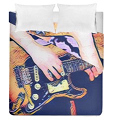 Stevie Ray Guitar  Duvet Cover Double Side (queen Size) by StarvingArtisan