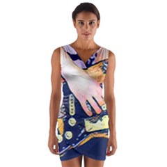 Stevie Ray Guitar  Wrap Front Bodycon Dress by StarvingArtisan