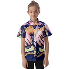 Stevie Ray Guitar  Kids  Short Sleeve Shirt by StarvingArtisan