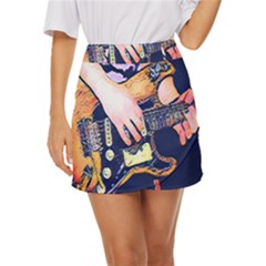 Stevie Ray Guitar  Mini Front Wrap Skirt by StarvingArtisan