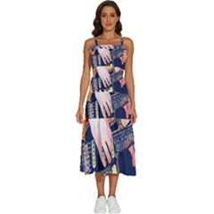 Stevie Ray Guitar  Sleeveless Shoulder Straps Boho Dress