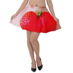 Strawberry Love Velvet Skater Skirt