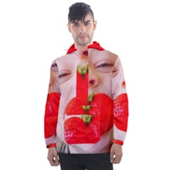 Strawberry Love Men s Front Pocket Pullover Windbreaker