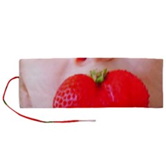 Strawberry Love Roll Up Canvas Pencil Holder (m)