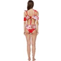 Strawberry Love Ruffle Edge Tie Up Bikini Set	 View4