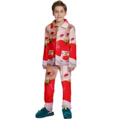 Strawberry Love Kids  Long Sleeve Velvet Pajamas Set