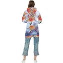 Daisy Painting  Women s Long Oversized Pullover Hoodie View2