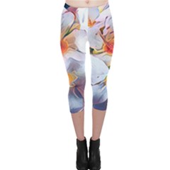 Daisy Painting  Capri Leggings  by StarvingArtisan