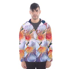 Daisy Painting  Men s Hooded Windbreaker