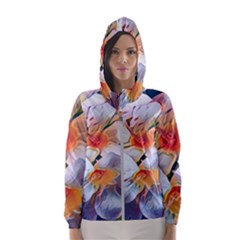 Daisy Painting  Women s Hooded Windbreaker