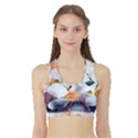 Daisy Painting  Sports Bra with Border View1