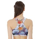 Daisy Painting  Sports Bra with Border View2