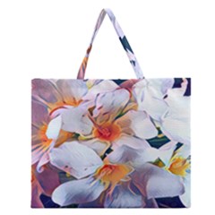 Daisy Painting  Zipper Large Tote Bag by StarvingArtisan