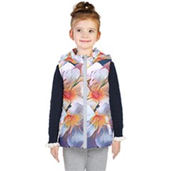 Daisy Painting  Kids  Hooded Puffer Vest