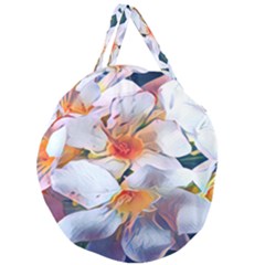 Daisy Painting  Giant Round Zipper Tote by StarvingArtisan