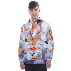 Daisy Painting  Men s Front Pocket Pullover Windbreaker