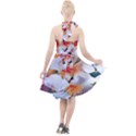 Daisy Painting  Halter Party Swing Dress  View2