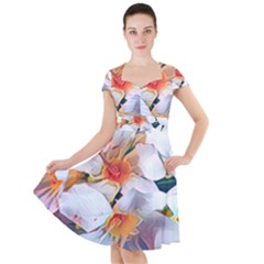 Daisy Painting  Cap Sleeve Midi Dress by StarvingArtisan