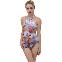 Daisy Painting  Go With The Flow One Piece Swimsuit by StarvingArtisan