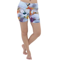 Daisy Painting  Lightweight Velour Yoga Shorts by StarvingArtisan