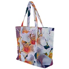 Daisy Painting  Zip Up Canvas Bag by StarvingArtisan