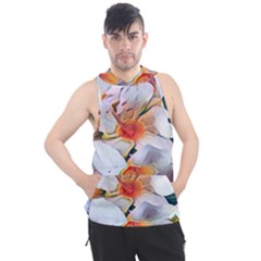 Daisy Painting  Men s Sleeveless Hoodie by StarvingArtisan