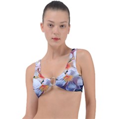 Daisy Painting  Ring Detail Bikini Top