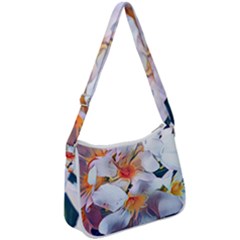 Daisy Painting  Zip Up Shoulder Bag by StarvingArtisan