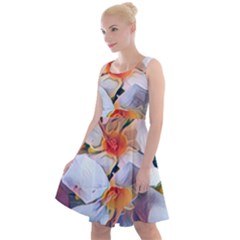 Daisy Painting  Knee Length Skater Dress by StarvingArtisan